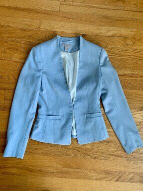 NWOT 0 H&M Fitted Baby Blue Blazer